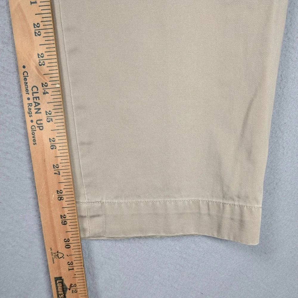 Vintage Polo Ralph Lauren Preston Pant Mens 34x32 Khaki‎ Chino Straight Pony Y2K